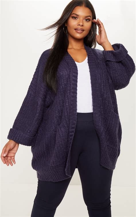 navy blue oversized cardigan.